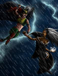 Hawkgirl vs. Storm by 2lazy2talk