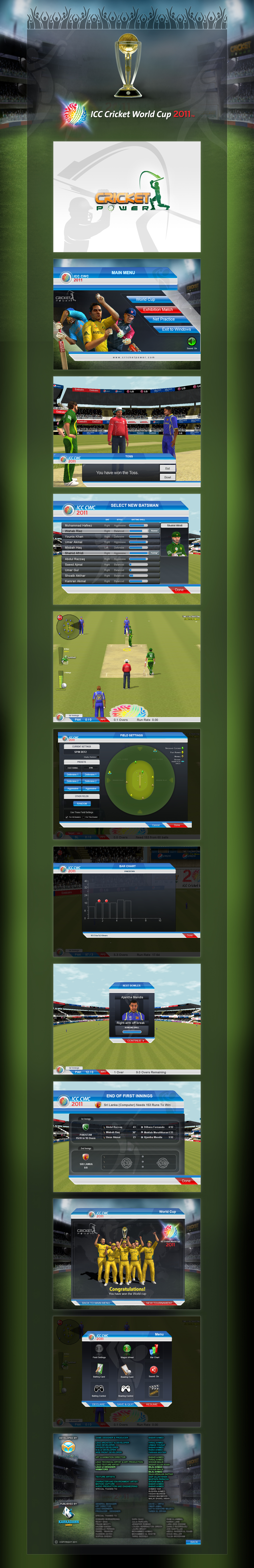 ICC World Cup Game Interface