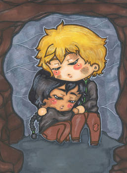 HG Peeta Mellark  and Katniss Everdeen chibi CAVE