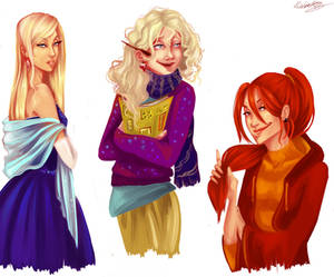 Ginny,Luna,Fleur