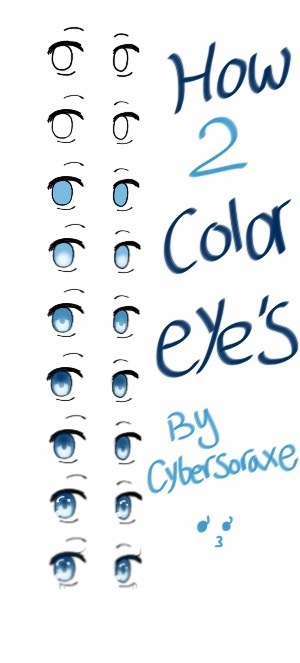 how to color anime eyes- digital