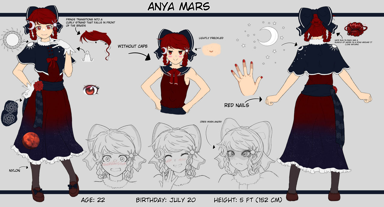 Anya Mars Character Sheet by Amataseru on DeviantArt