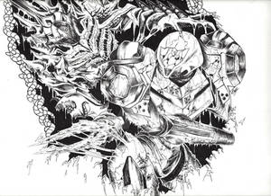 Metroid: Commando Pirate vs. Samus Inked