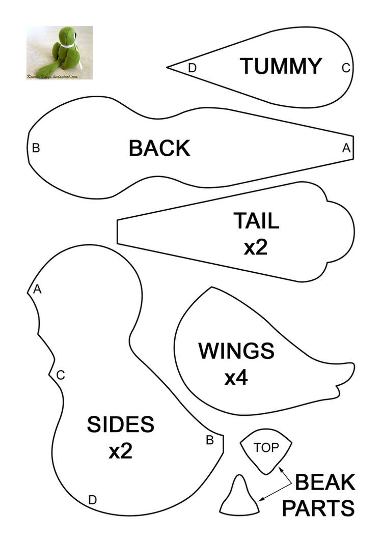 Bird plush pattern by kowai-usagi on DeviantArt