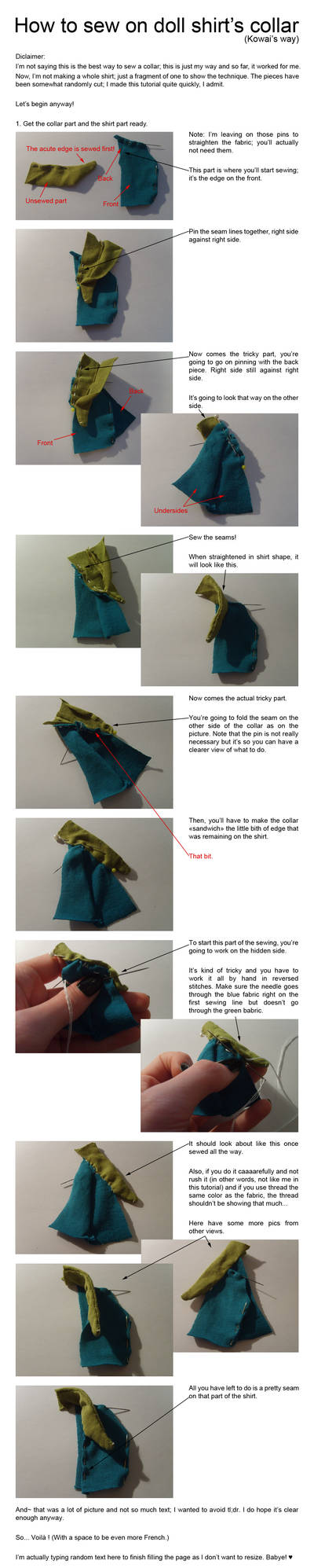 Collar sewing tutorial