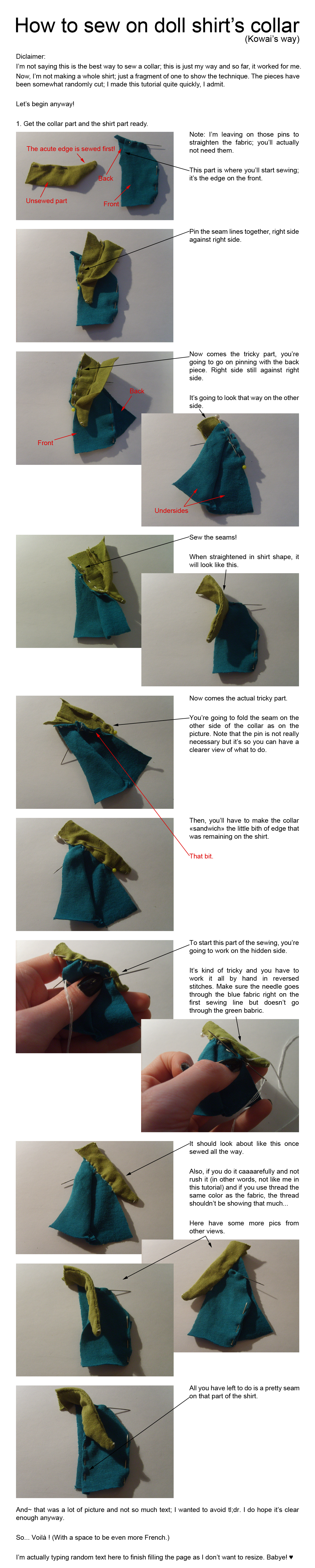 Collar sewing tutorial