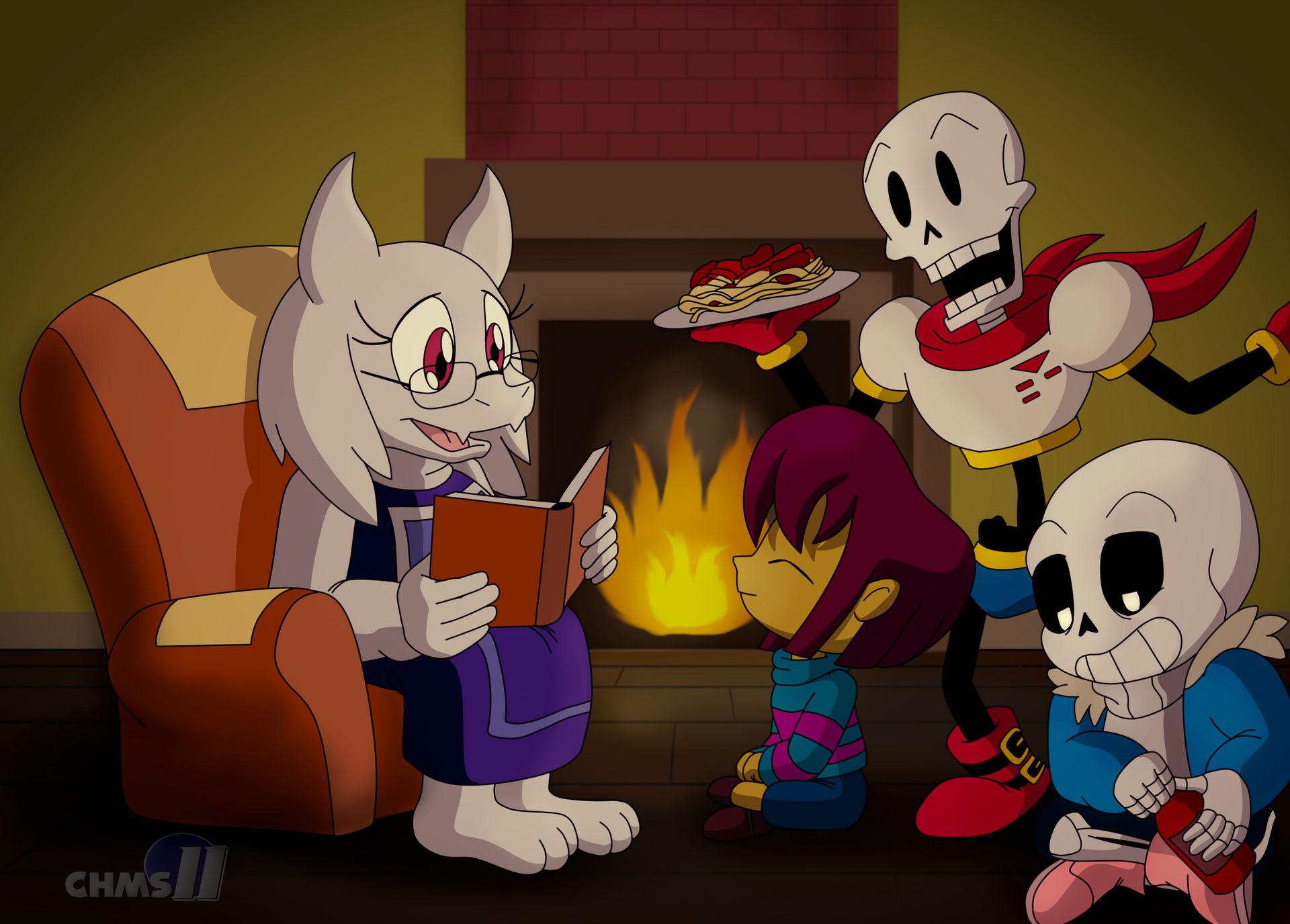 Toriel's Evening Read by CHMS-11 on DeviantArt