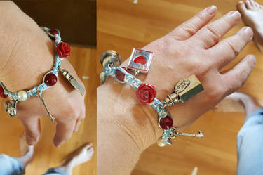 Alice in wonderland themed bracelet