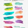 31 Watercolor Textures - Strokes