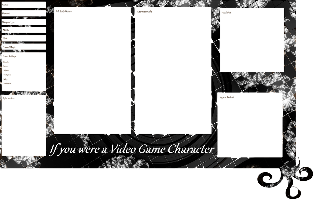 If you were a Game Character Meme Template by CatherineCastle on