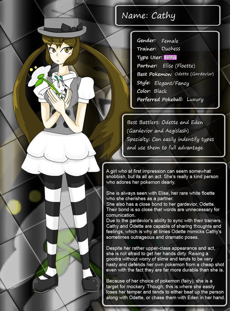 PokemonX- Cathy Trainer Info by Catherine-Castle on DeviantArt