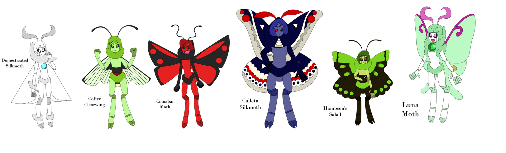 Anthropomorphic Moths by Catherine-Castle on DeviantArt