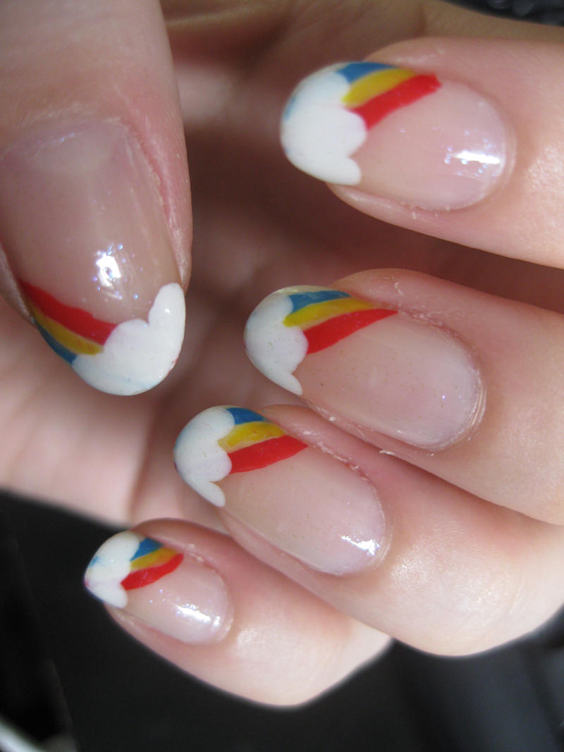 Rainbow nail art