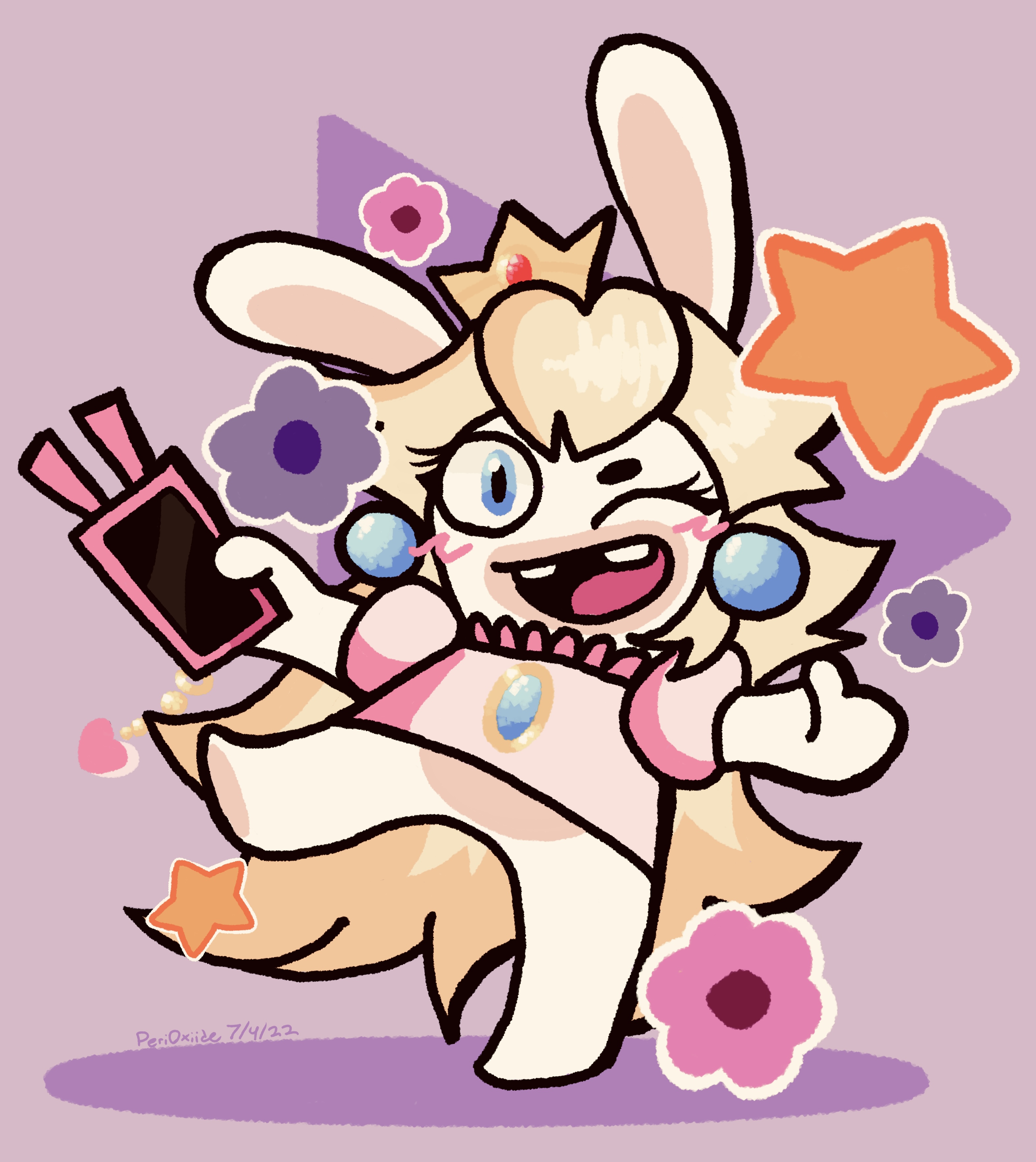 Primcess Peach Rabbid Rabbid Peach by PeriOxiide on DeviantArt