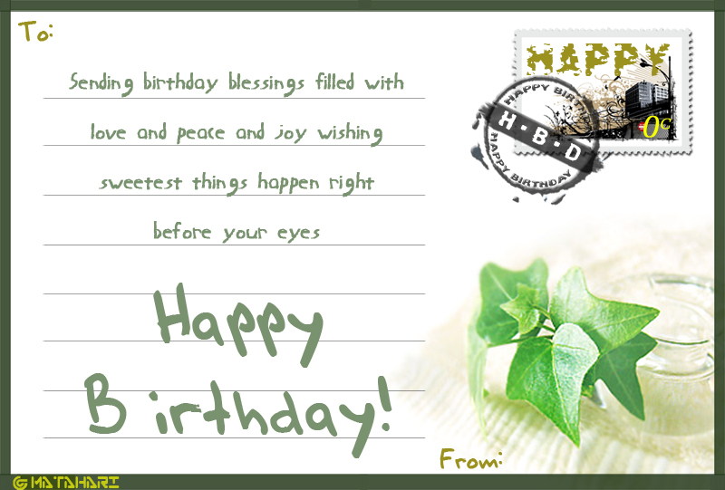 Birthday Post Card