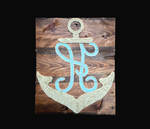 Monogrammed Rustic Anchor by Coastaholic