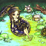 Moonbathing in the swamp