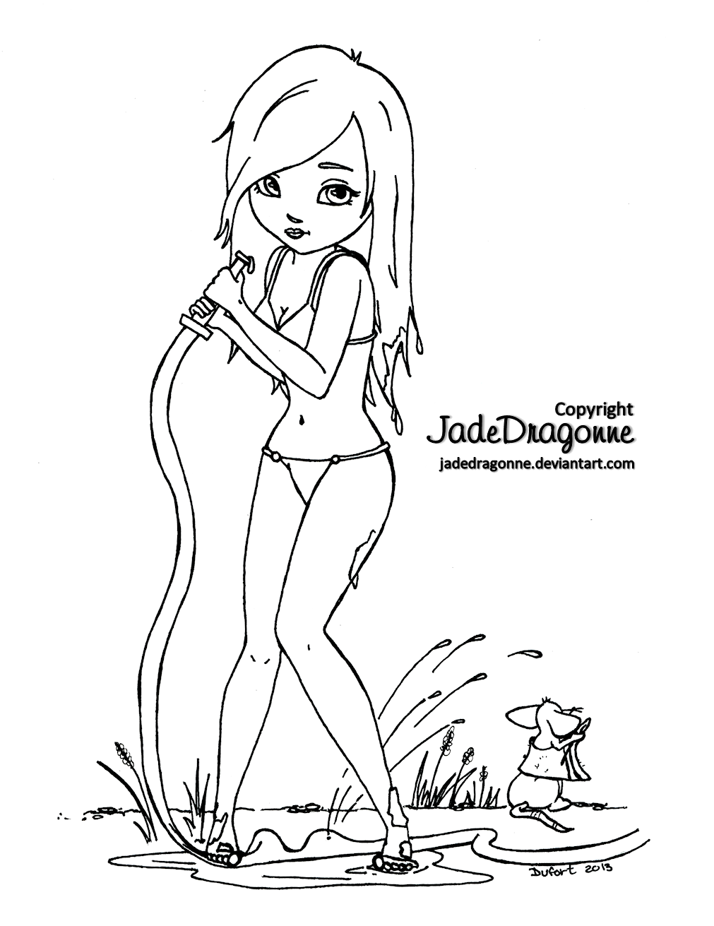 The Water Hose -Lineart