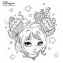 Cupcake Sweetheart - Lineart