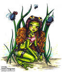 Steampunk frog fairy- Colored