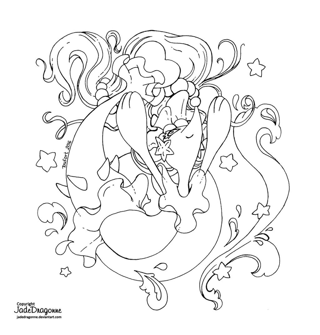 Primarina - Jumping to the moon lineart