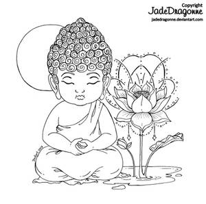 Little Buddha - Lineart