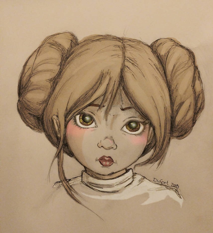 Young Leia Organa by JadeDragonne