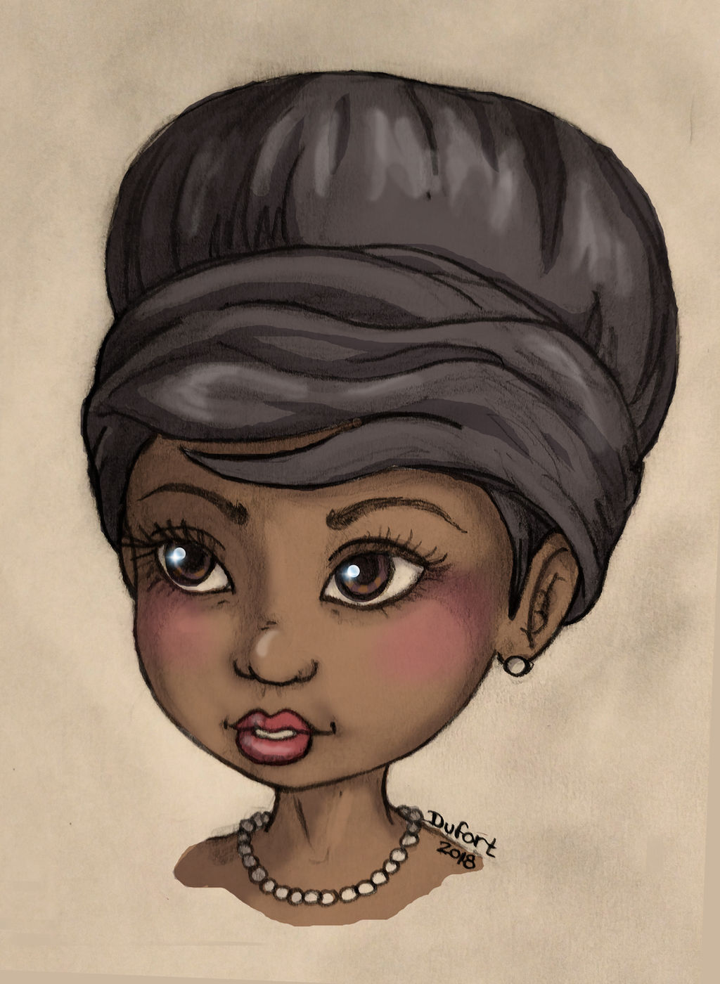 Young Aretha Franklin by JadeDragonne