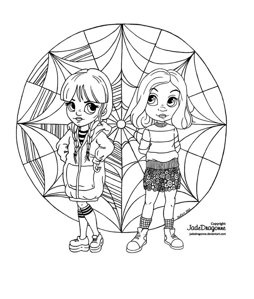 Wednesday and Enid by JadeDragonne on DeviantArt