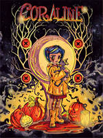 Halloween Coraline - Dark version colored