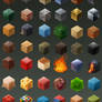 58 material cubes