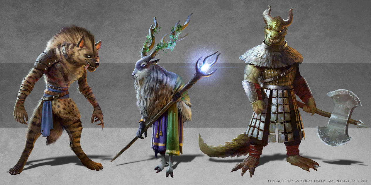 Fantasy animals lineup by Detkef on DeviantArt