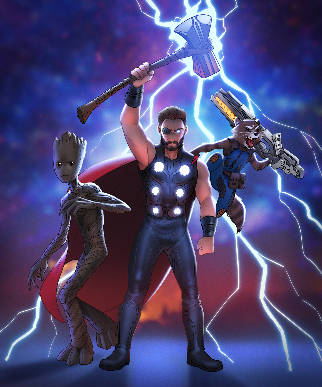 Infinity war: Team purple by Detkef