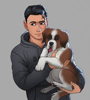 Connor and puppy+ video process