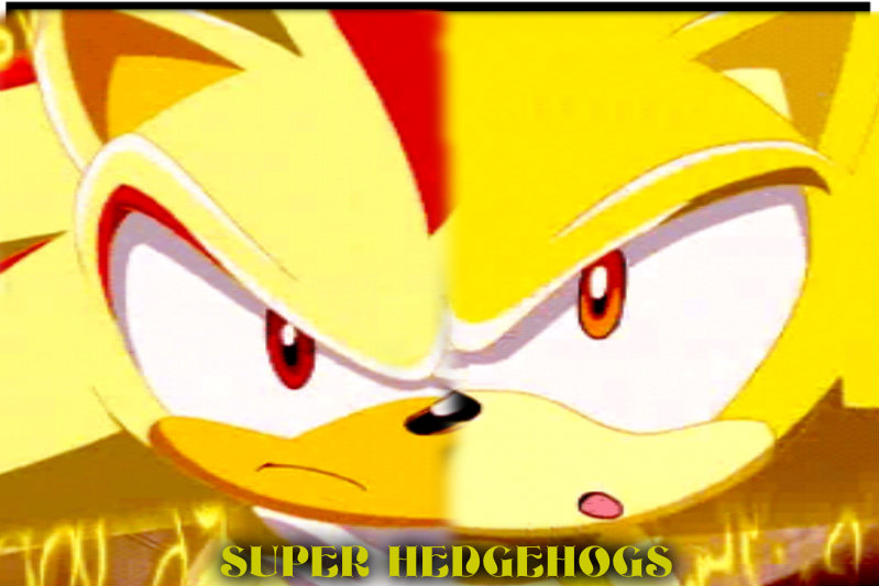 sonic the hedgehog, shadow the hedgehog, super sonic, and super shadow ( sonic and 1 more) drawn by usa37107692