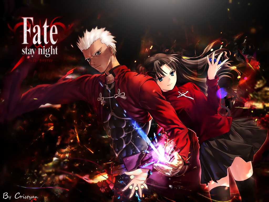 Судьба ночь 2006. Fate stay Night Unlimited Blade works Постер. Фейт ночь схватки. Фейт stay Night.