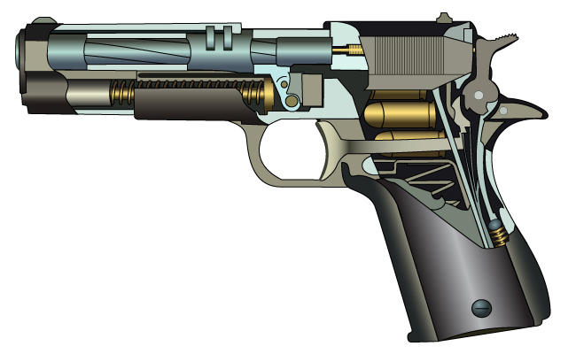 Technical Illustration - Gun by gwaihir on DeviantArt