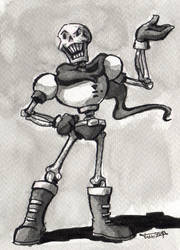 Papyrus fanart, pen and ink