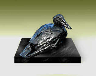 Oil Spill Duck Sculpture by livesteel