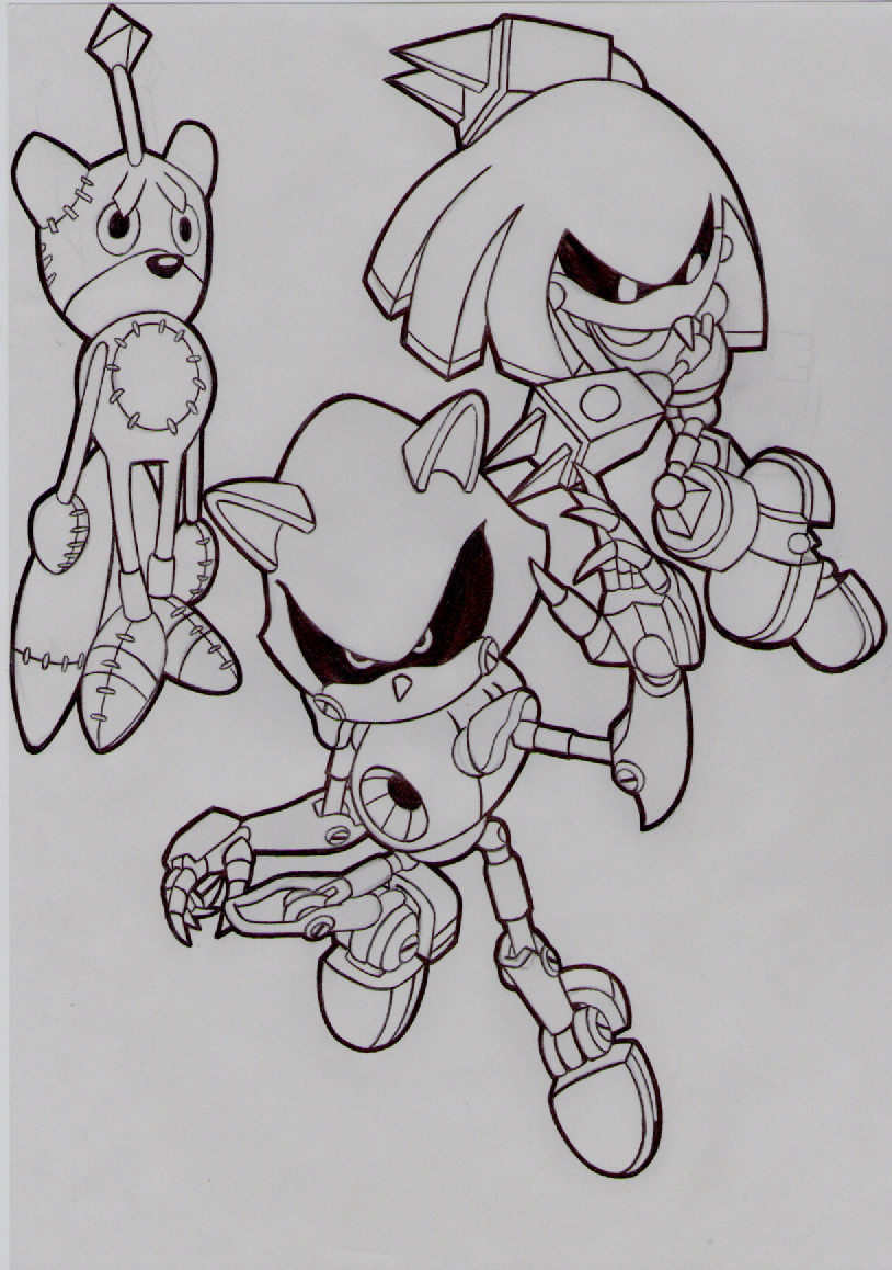 Metal Sonic, Metal knuckles and Tails Doll (base) by stefano-roca on  DeviantArt