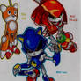 Metal Sonic, Metal knuckles and Tails Doll