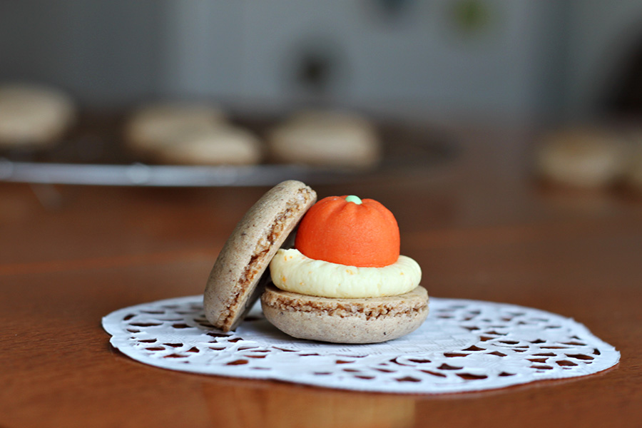 Macaron with marzipan fruit by kupenska Macaron with marzipan fruit by kupenska