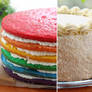 Rainbow coconut cake