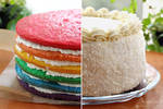 Rainbow coconut cake by kupenska