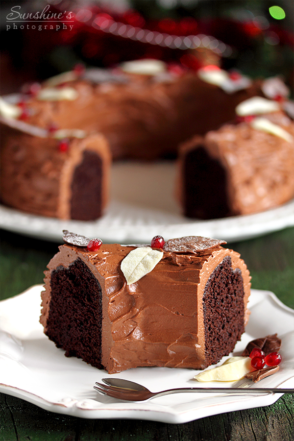 Chocolate christmas wreath