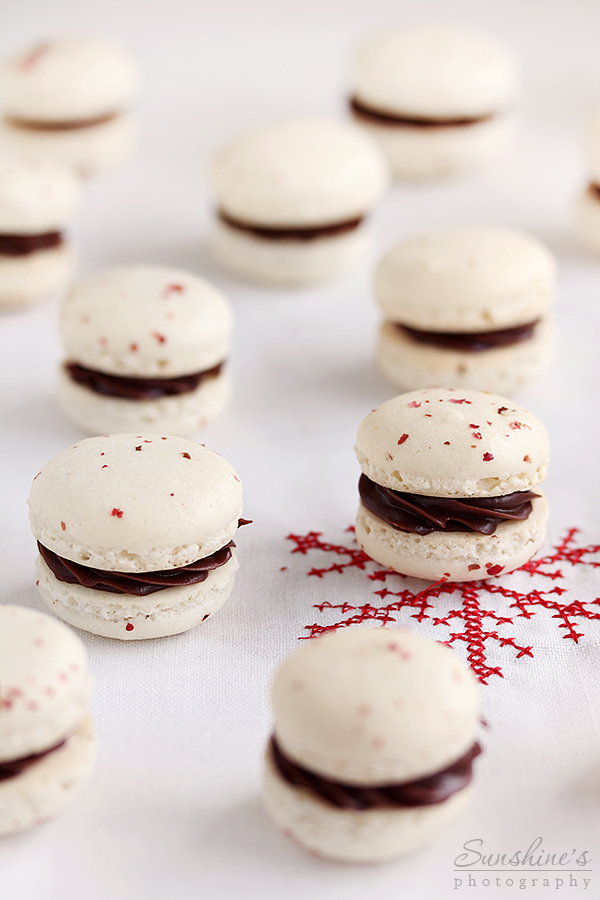 Pink peppercorn macarons