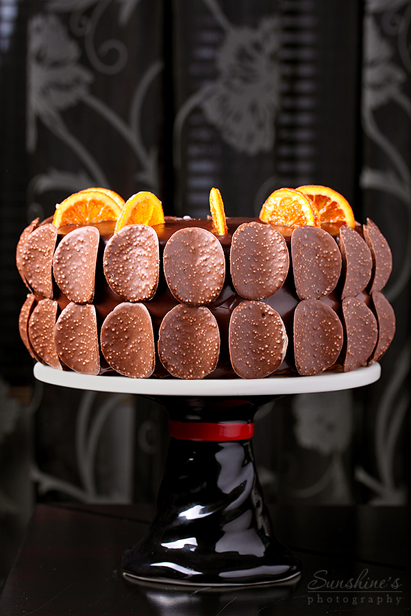 Orange chocolate layer cake