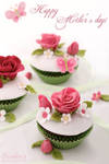 Flower cupcakes by kupenska