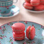Pink french macarons