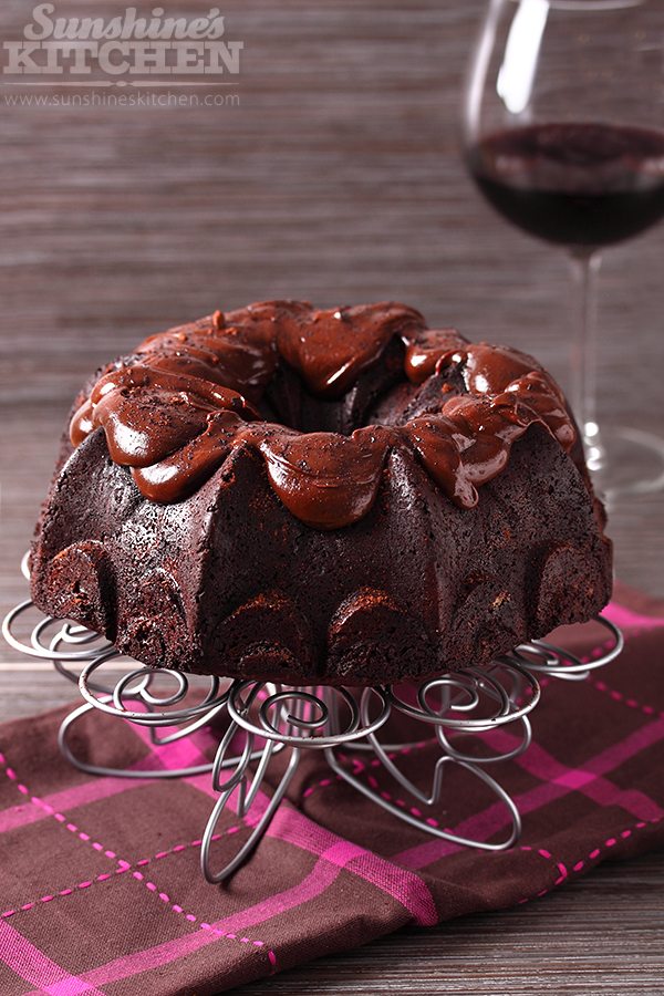 Chocolate red wine cake